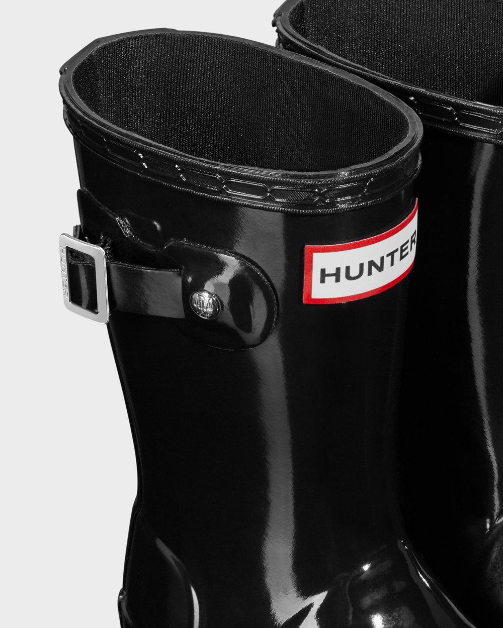 Kids Hunter Original Little Gloss | Rain Boots Black | NZ-24319-GAYW